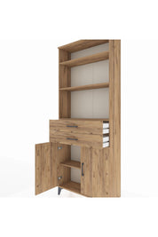 Arges Dolap 4 Raflı 2 Çekmeceli 2 Kapaklı 88x30x221 - S30M188V9A