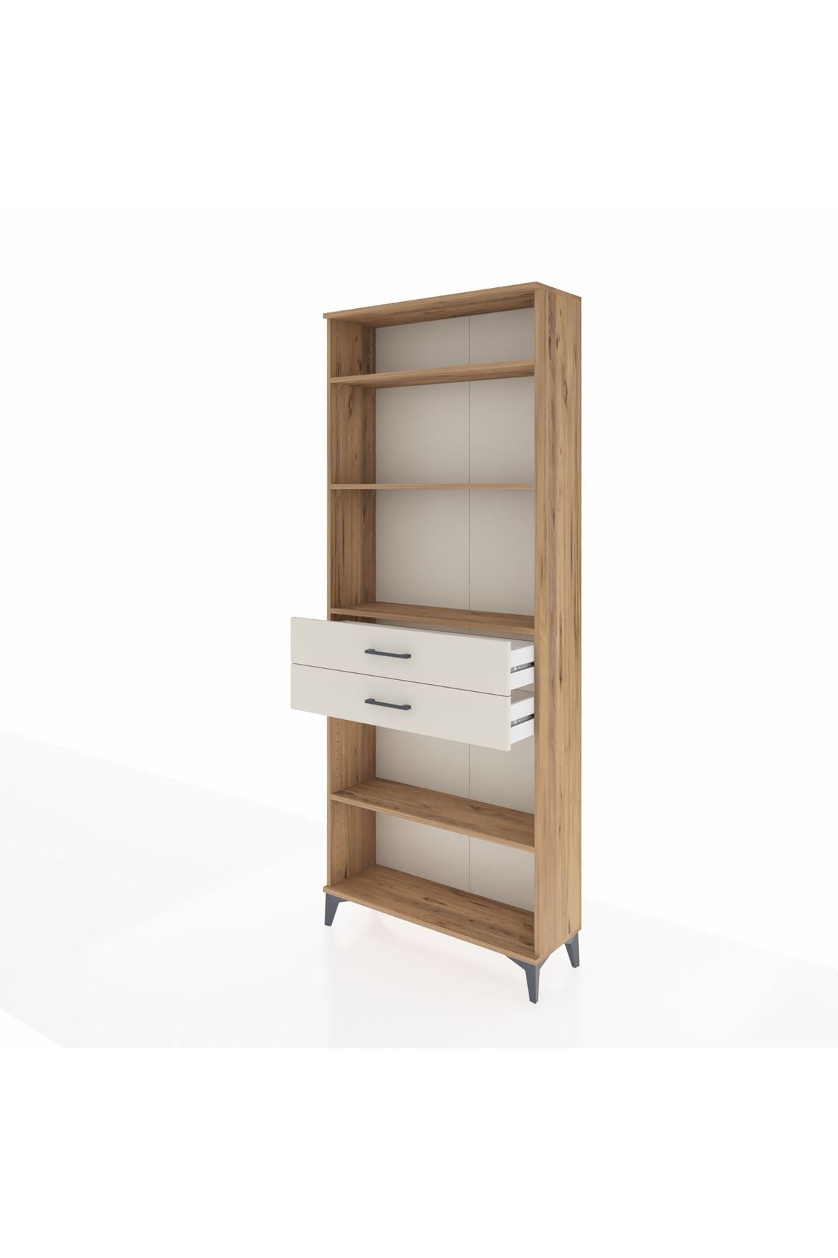 Arges Dolap 4 Raflı 2 Çekmeceli 88x30x221 - S30M189V7A