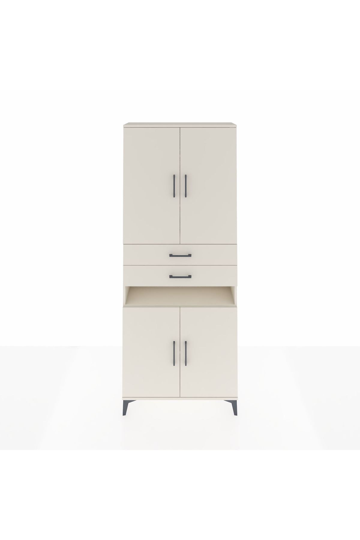 Arges Dolap 5 Raflı 2 Çekmeceli 4 Kapaklı 88x30x221 - S30M190V1A
