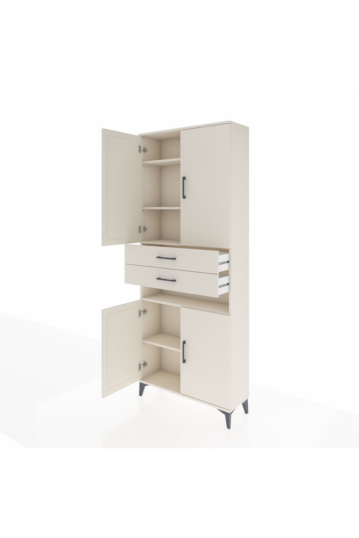 Arges Dolap 5 Raflı 2 Çekmeceli 4 Kapaklı 88x30x221 - S30M190V1A