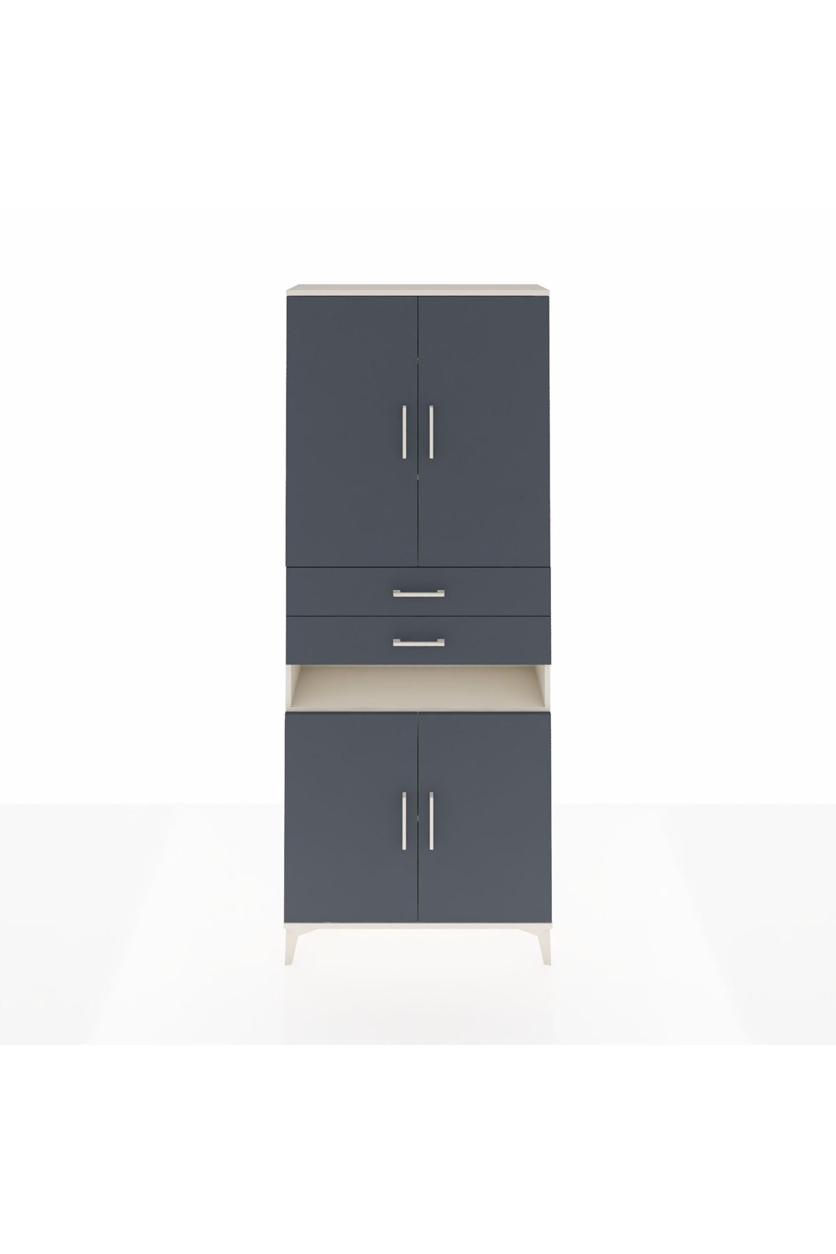 Arges Dolap 5 Raflı 2 Çekmeceli 4 Kapaklı 88x30x221 - S30M190V2A