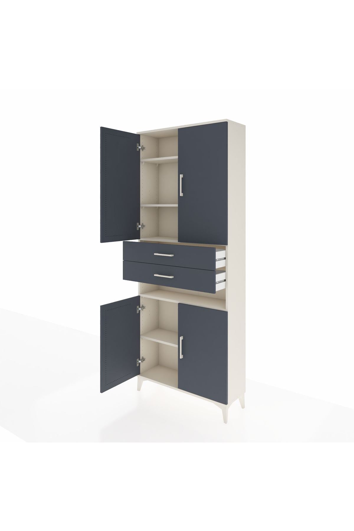 Arges Dolap 5 Raflı 2 Çekmeceli 4 Kapaklı 88x30x221 - S30M190V2A