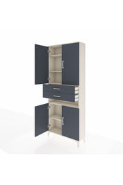Arges Dolap 5 Raflı 2 Çekmeceli 4 Kapaklı 88x30x221 - S30M190V2A
