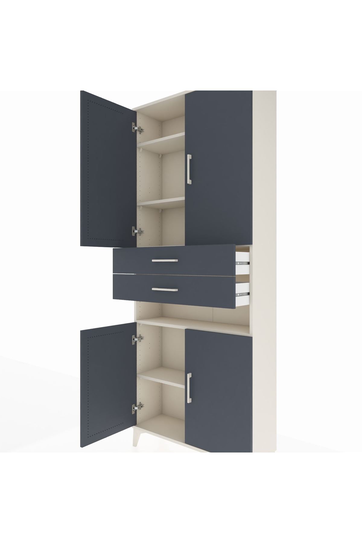 Arges Dolap 5 Raflı 2 Çekmeceli 4 Kapaklı 88x30x221 - S30M190V2A