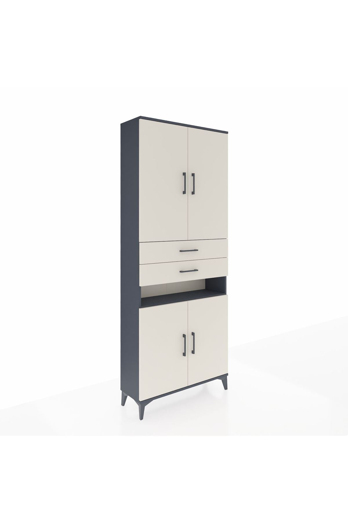 Arges Dolap 5 Raflı 2 Çekmeceli 4 Kapaklı 88x30x221 - S30M190V4A