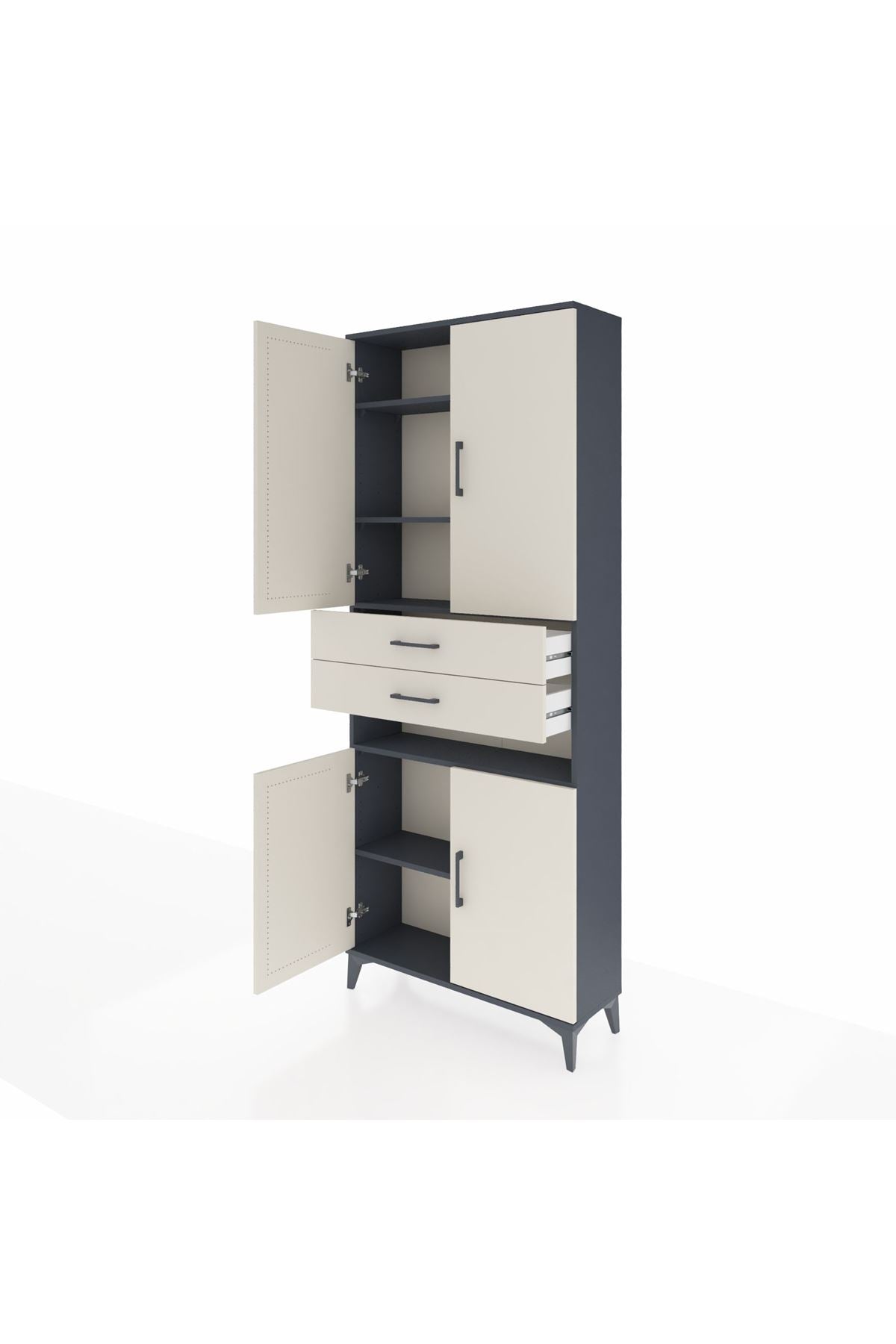 Arges Dolap 5 Raflı 2 Çekmeceli 4 Kapaklı 88x30x221 - S30M190V4A