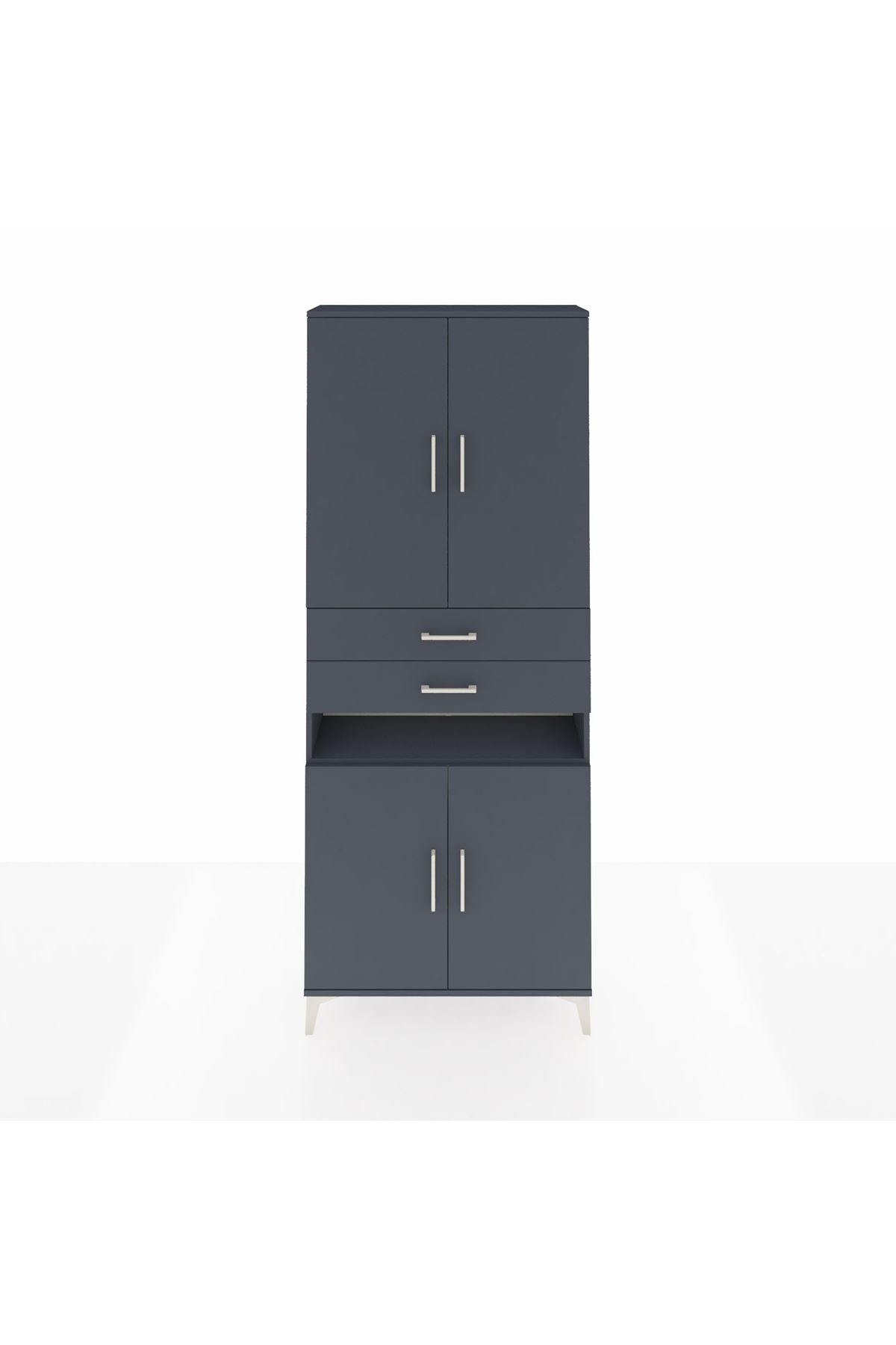 Arges Dolap 5 Raflı 2 Çekmeceli 4 Kapaklı 88x30x221 - S30M190V5A