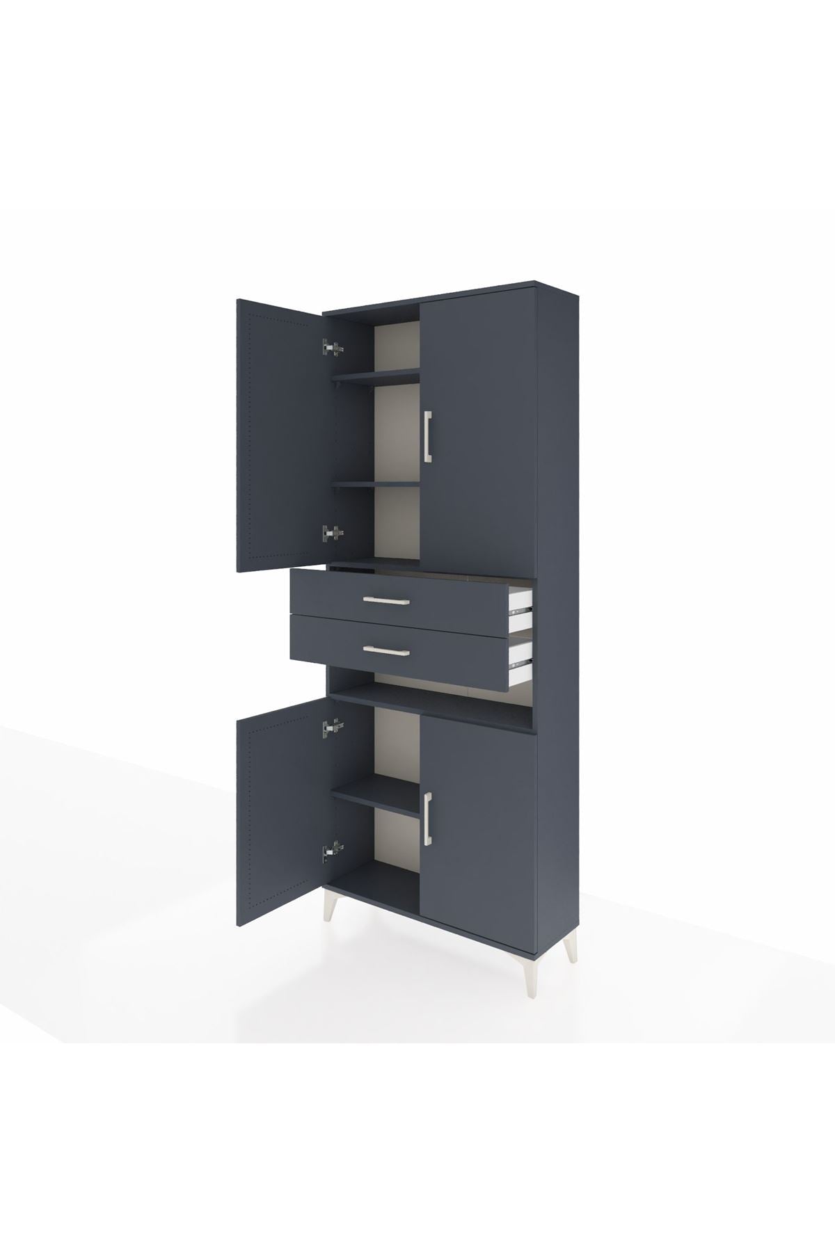 Arges Dolap 5 Raflı 2 Çekmeceli 4 Kapaklı 88x30x221 - S30M190V5A