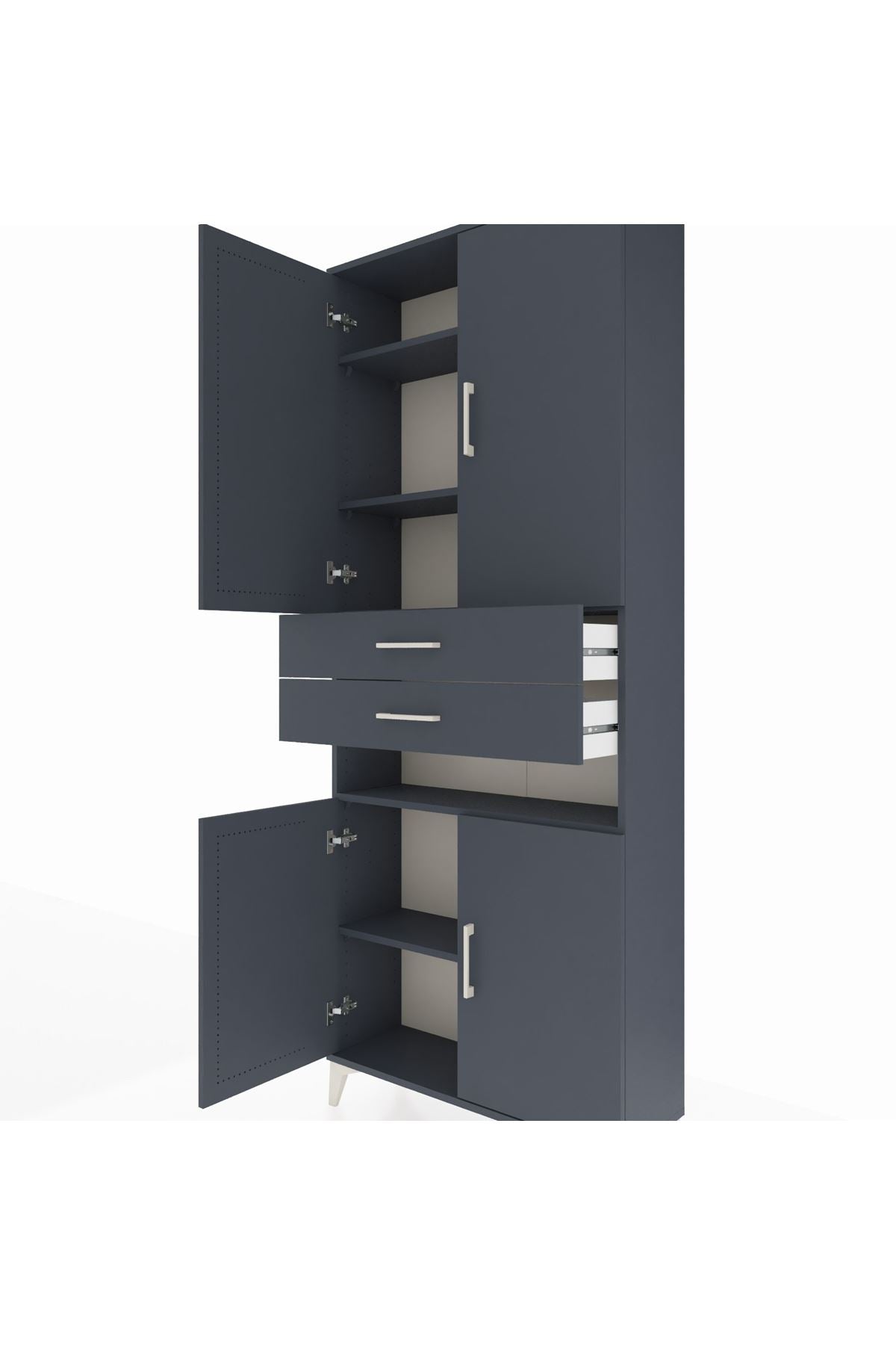 Arges Dolap 5 Raflı 2 Çekmeceli 4 Kapaklı 88x30x221 - S30M190V5A
