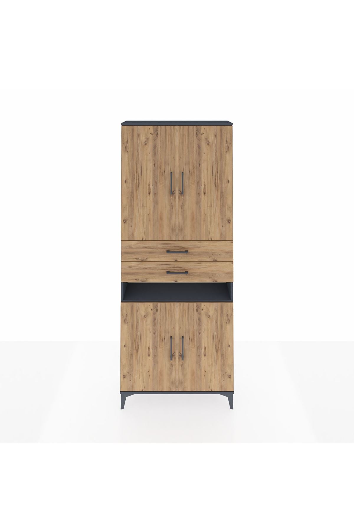 Arges Dolap 5 Raflı 2 Çekmeceli 4 Kapaklı 88x30x221 - S30M190V6A