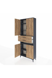 Arges Dolap 5 Raflı 2 Çekmeceli 4 Kapaklı 88x30x221 - S30M190V6A