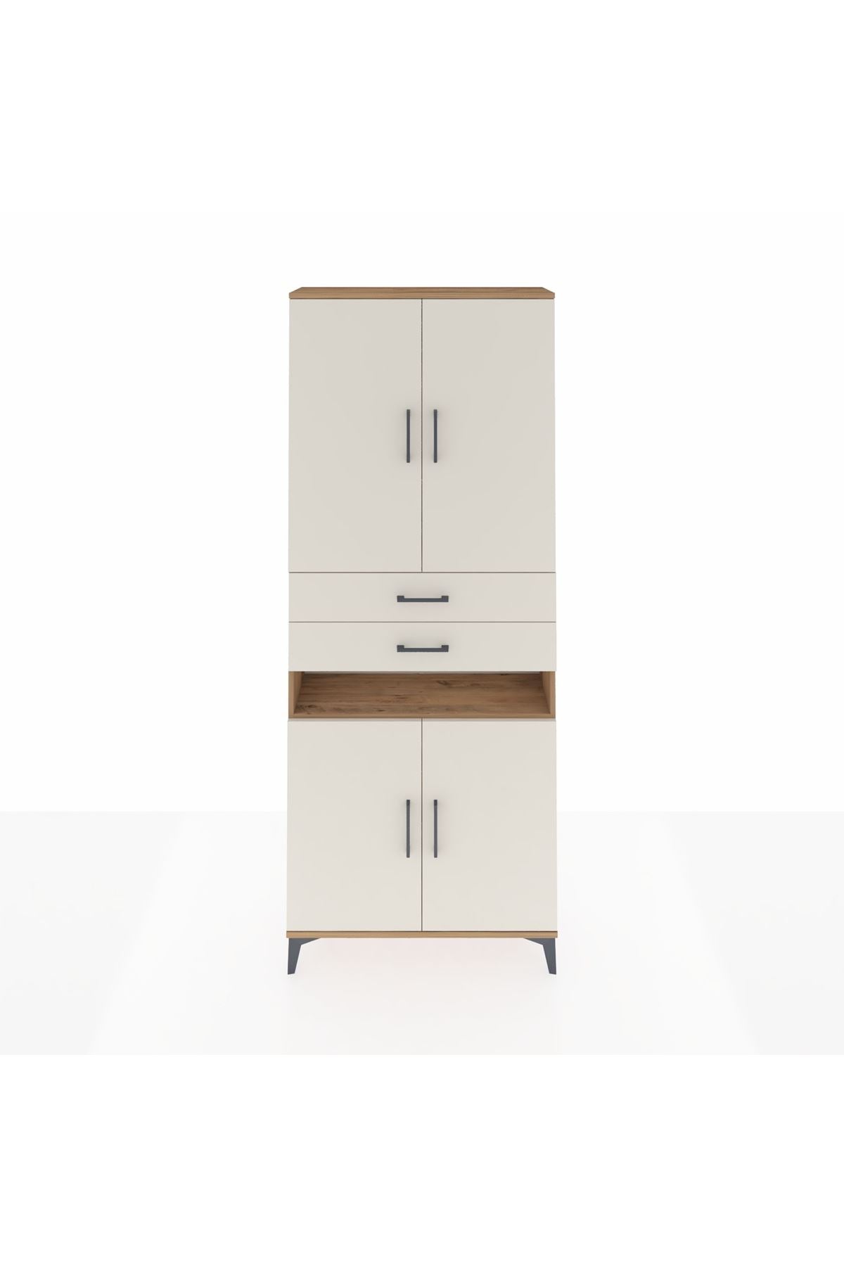 Arges Dolap 5 Raflı 2 Çekmeceli 4 Kapaklı 88x30x221 - S30M190V7A