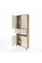 Arges Dolap 5 Raflı 2 Çekmeceli 4 Kapaklı 88x30x221 - S30M190V7A