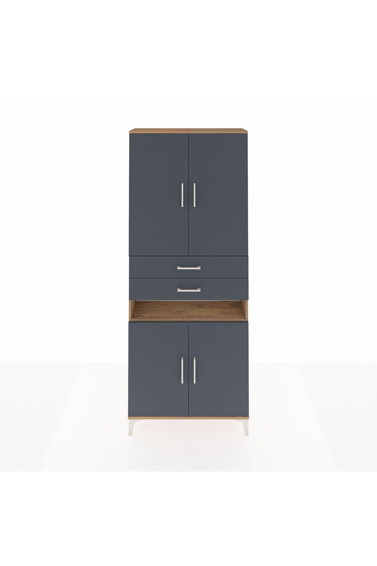 Arges Dolap 5 Raflı 2 Çekmeceli 4 Kapaklı 88x30x221 - S30M190V8A