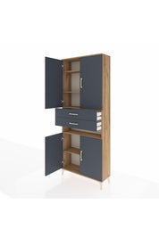 Arges Dolap 5 Raflı 2 Çekmeceli 4 Kapaklı 88x30x221 - S30M190V8A