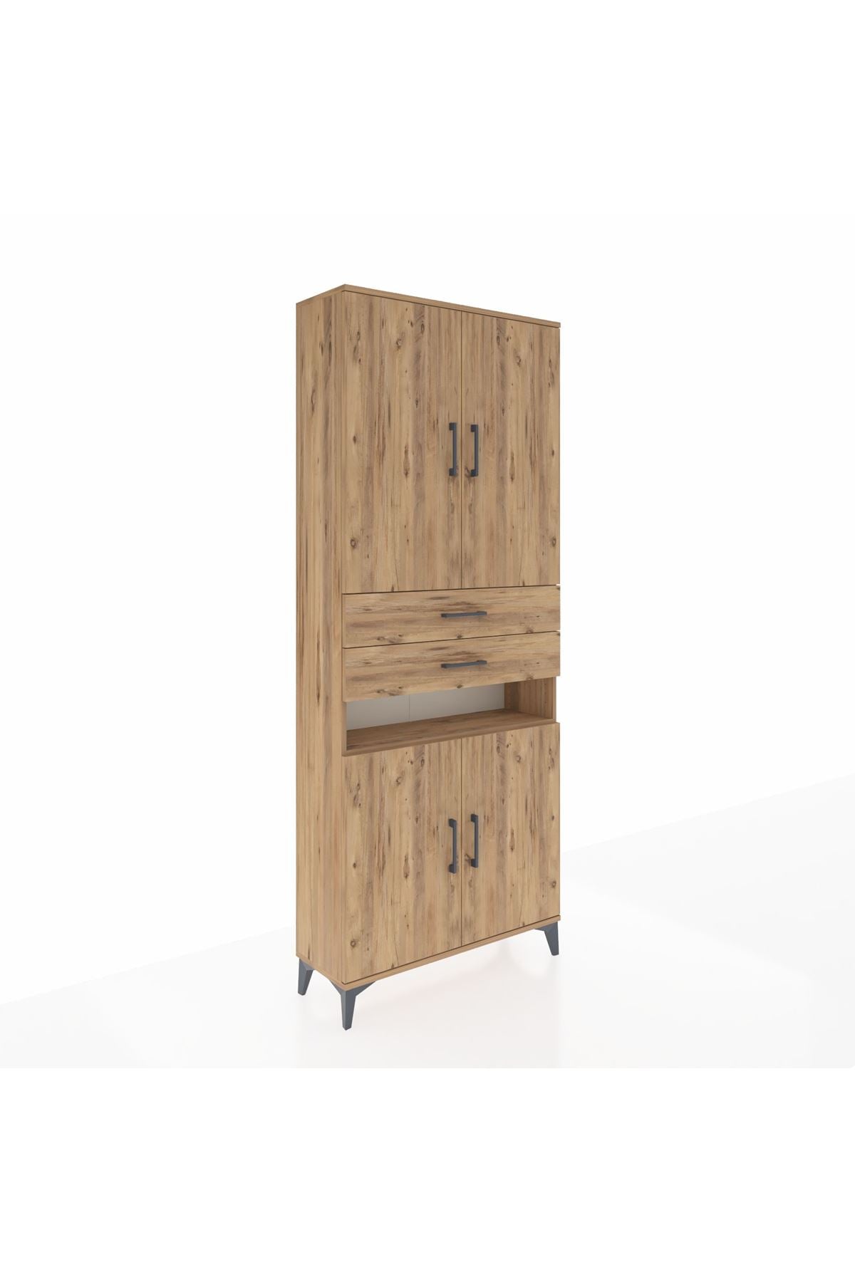 Arges Dolap 5 Raflı 2 Çekmeceli 4 Kapaklı 88x30x221 - S30M190V9A