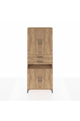 Arges Dolap 5 Raflı 2 Çekmeceli 4 Kapaklı 88x30x221