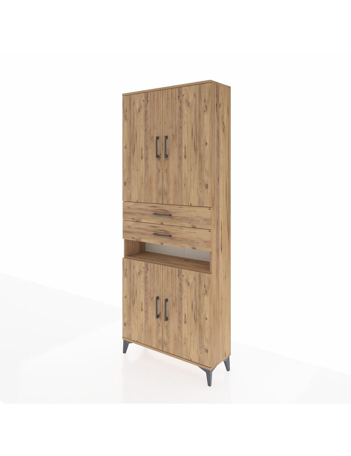 Arges Dolap 5 Raflı 2 Çekmeceli 4 Kapaklı 88x30x221 - S30M190V9A