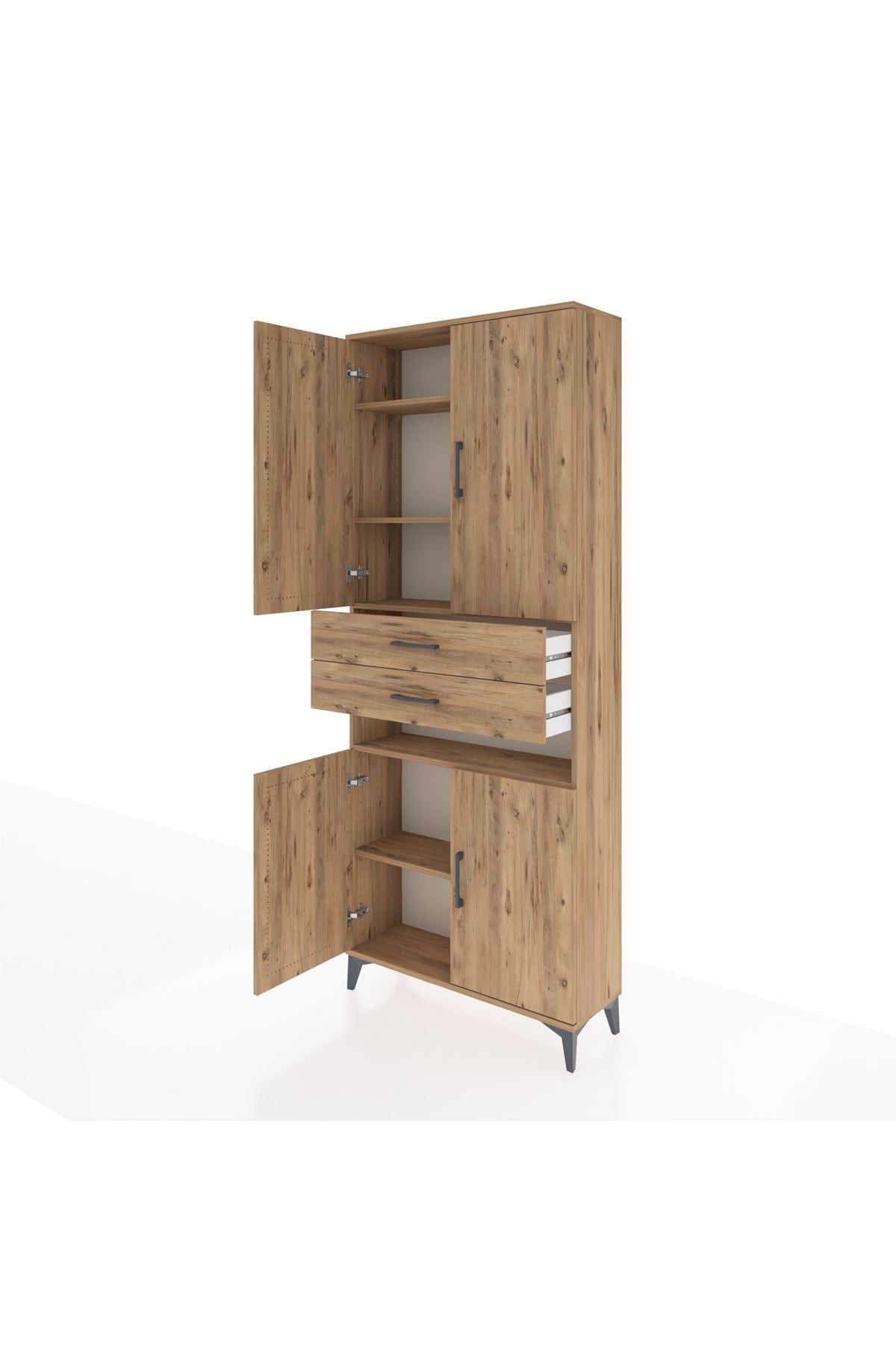 Arges Dolap 5 Raflı 2 Çekmeceli 4 Kapaklı 88x30x221 - S30M190V9A