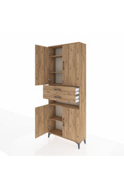 Arges Dolap 5 Raflı 2 Çekmeceli 4 Kapaklı 88x30x221 - S30M190V9A
