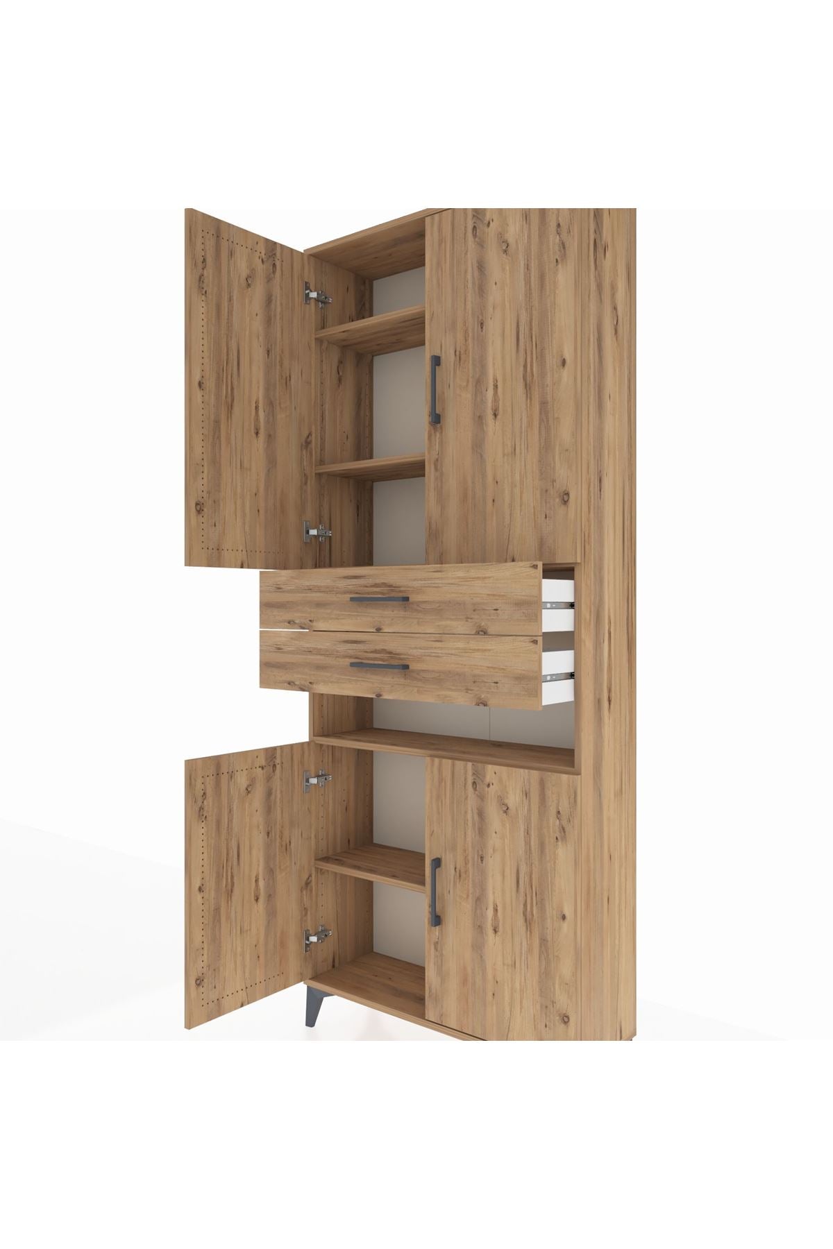 Arges Dolap 5 Raflı 2 Çekmeceli 4 Kapaklı 88x30x221 - S30M190V9A