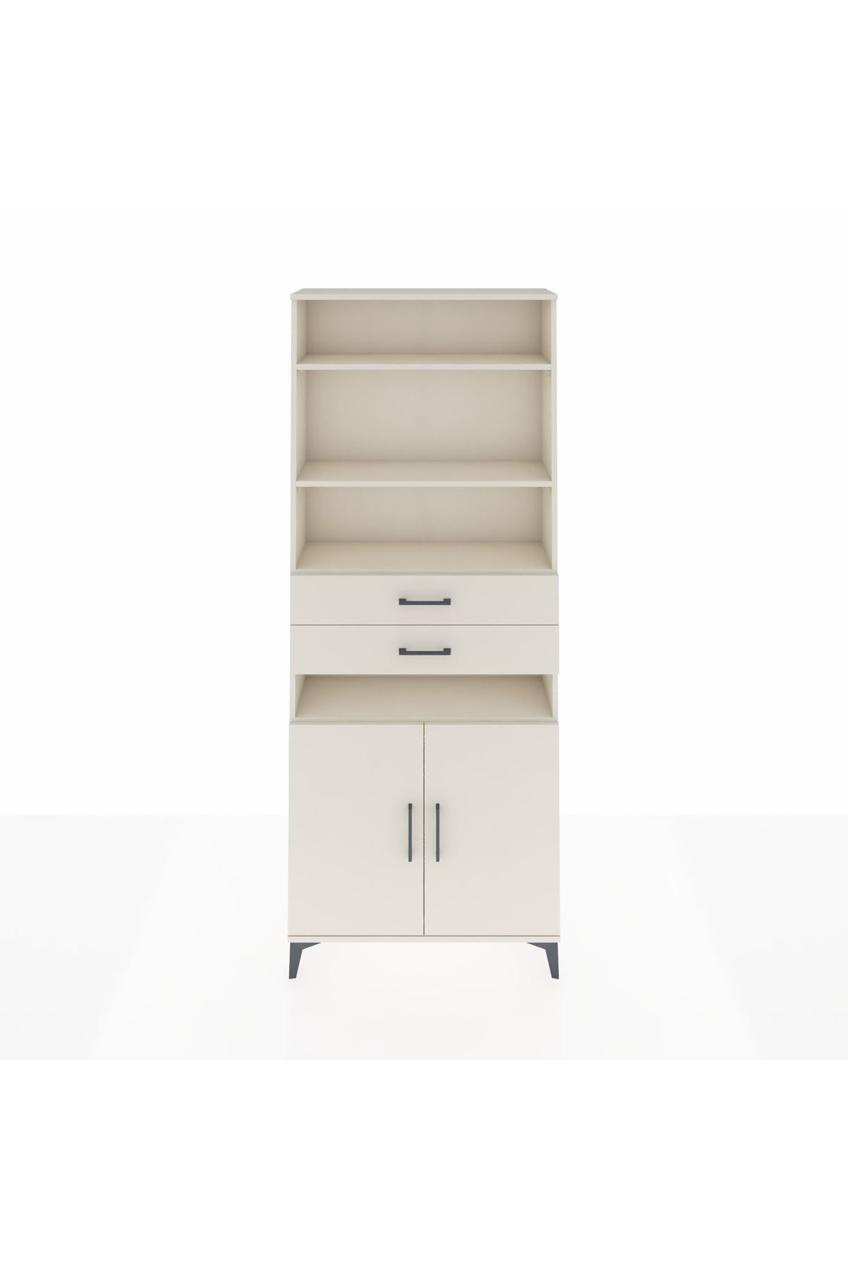 Arges Dolap 5 Raflı 2 Çekmeceli 2 Kapaklı 88x30x221 - S30M192V1A