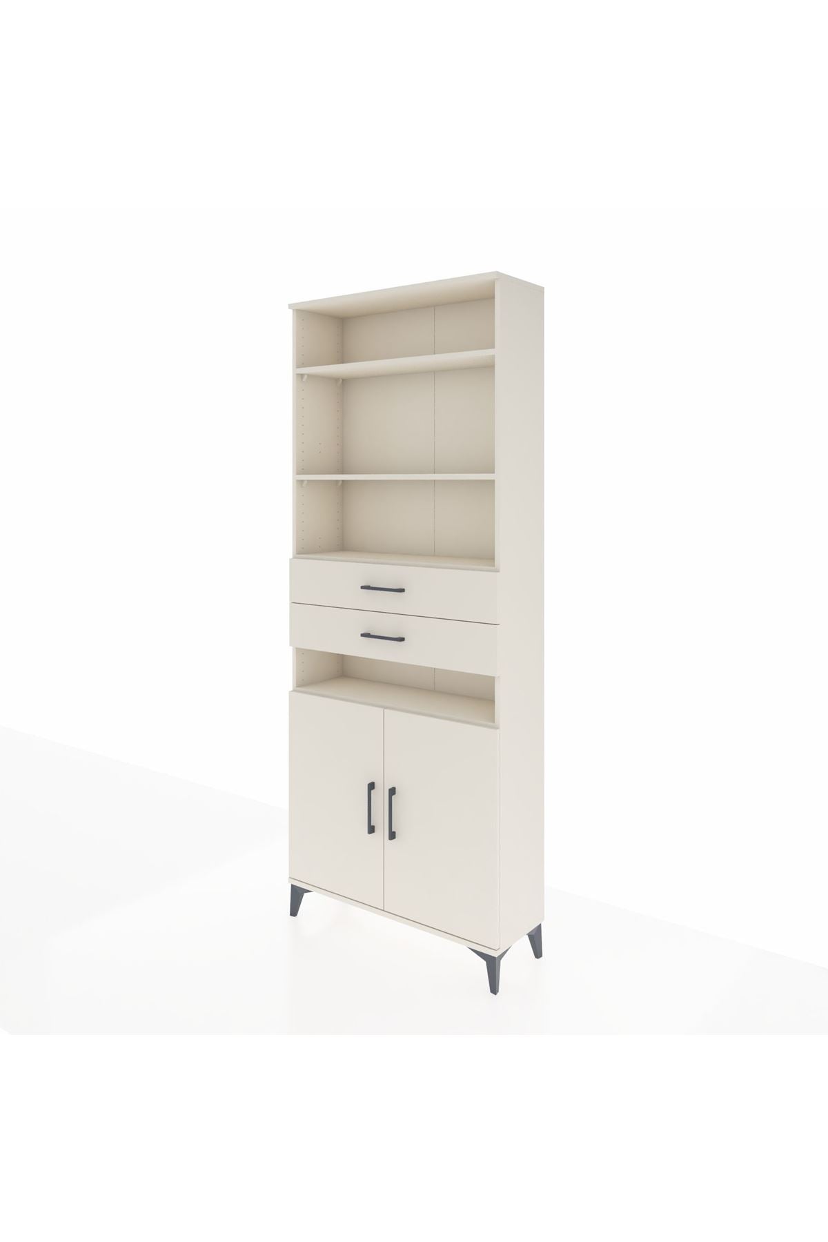 Arges Dolap 5 Raflı 2 Çekmeceli 2 Kapaklı 88x30x221 - S30M192V1A