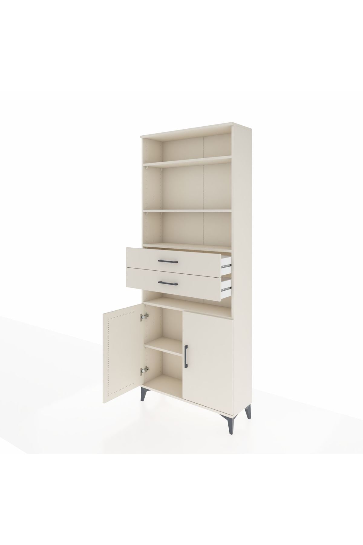 Arges Dolap 5 Raflı 2 Çekmeceli 2 Kapaklı 88x30x221 - S30M192V1A