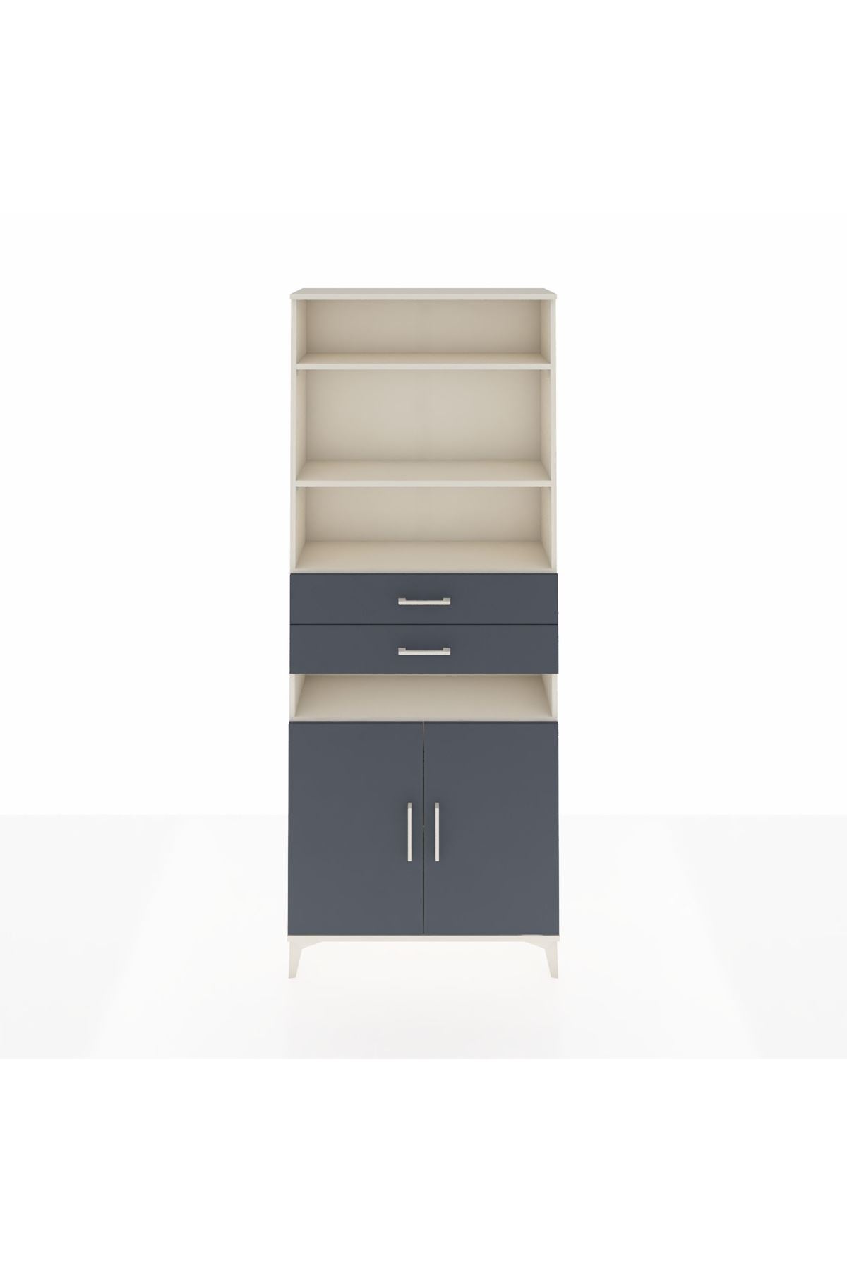 Arges Dolap 5 Raflı 2 Çekmeceli 2 Kapaklı 88x30x221 - S30M192V2A