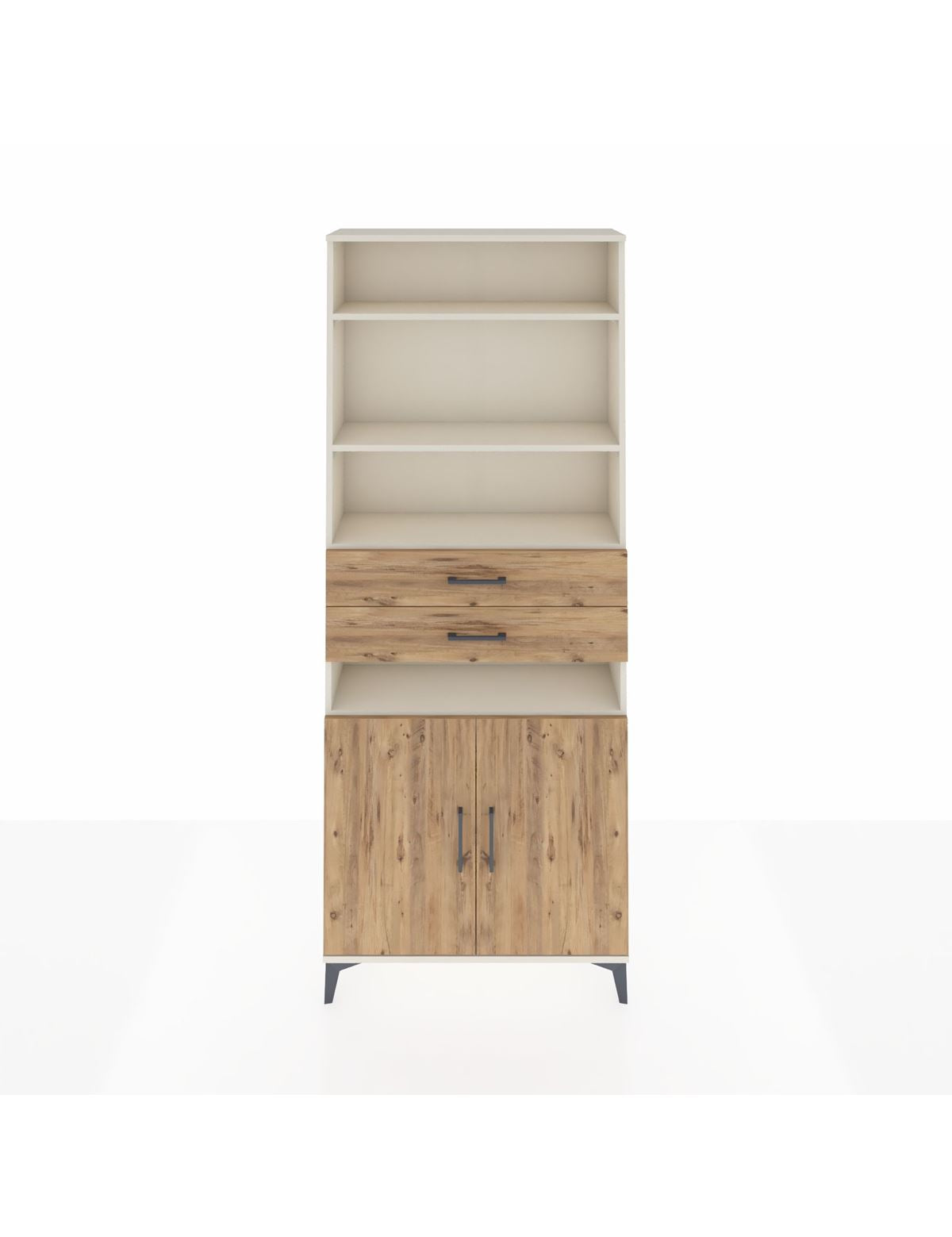 Arges Dolap 5 Raflı 2 Çekmeceli 2 Kapaklı 88x30x221 - S30M192V3A