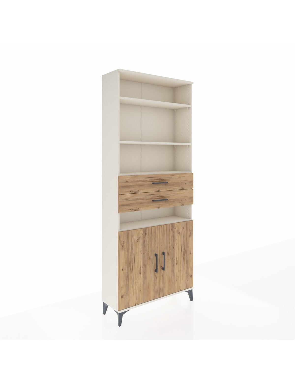 Arges Dolap 5 Raflı 2 Çekmeceli 2 Kapaklı 88x30x221 - S30M192V3A