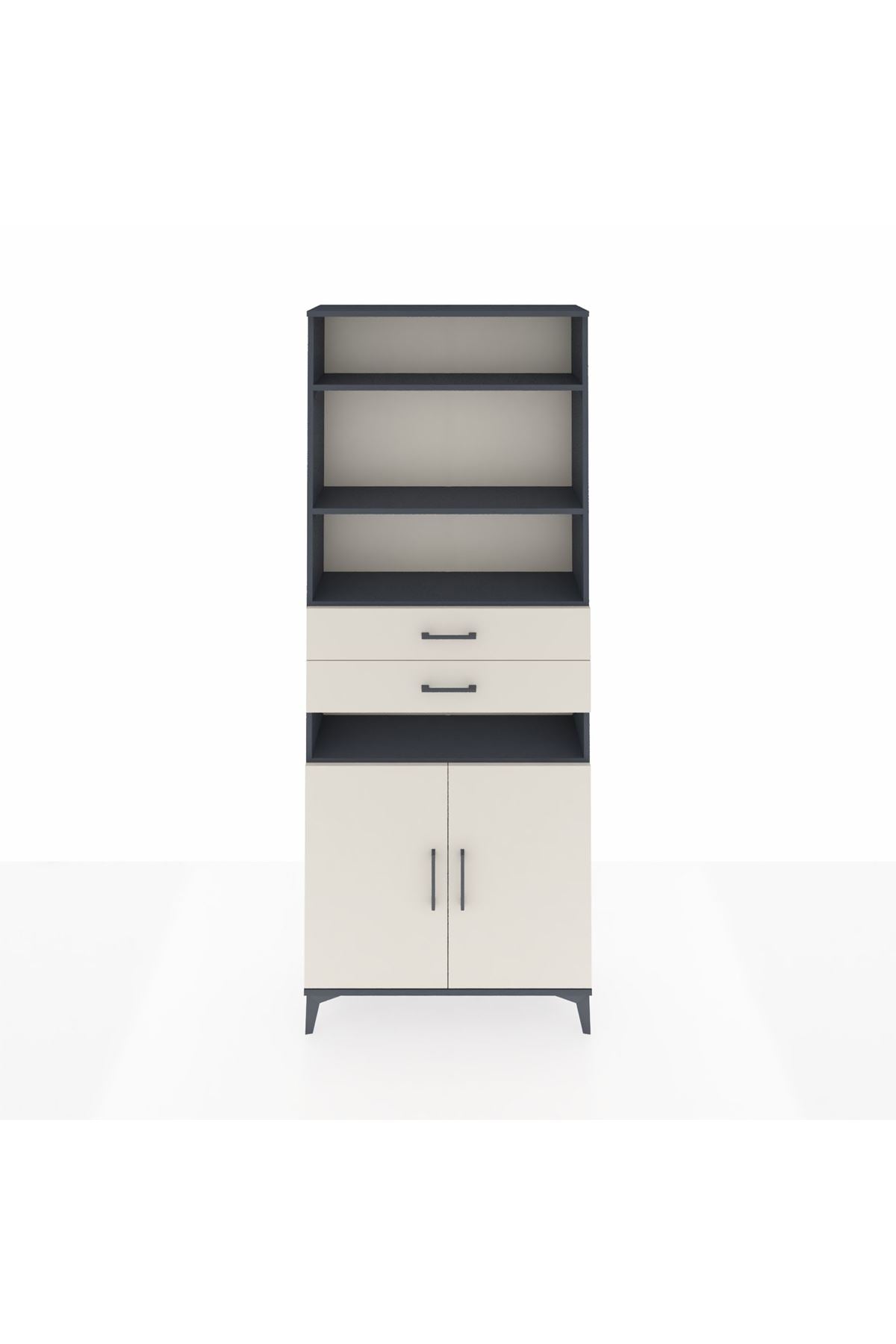 Arges Dolap 5 Raflı 2 Çekmeceli 2 Kapaklı 88x30x221 - S30M192V4A