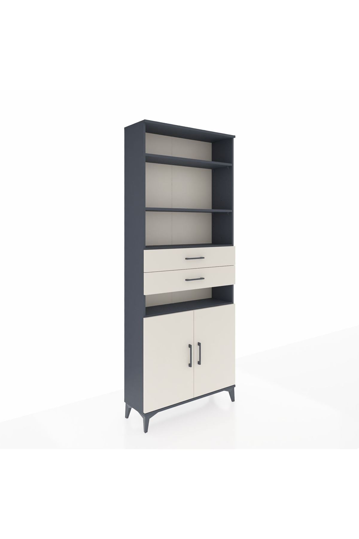 Arges Dolap 5 Raflı 2 Çekmeceli 2 Kapaklı 88x30x221 - S30M192V4A