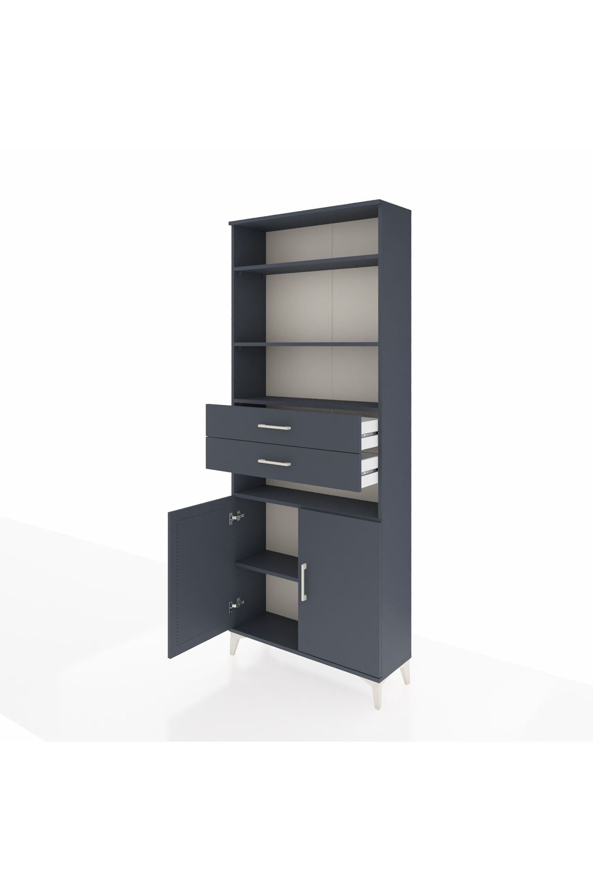 Arges Dolap 5 Raflı 2 Çekmeceli 2 Kapaklı 88x30x221 - S30M192V5A