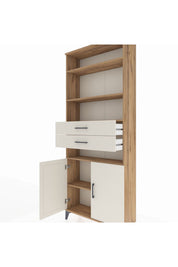 Arges Dolap 5 Raflı 2 Çekmeceli 2 Kapaklı 88x30x221 - S30M192V7A