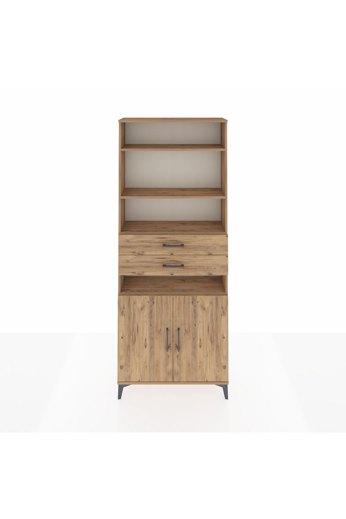 Arges Dolap 5 Raflı 2 Çekmeceli 2 Kapaklı 88x30x221 - S30M192V9A