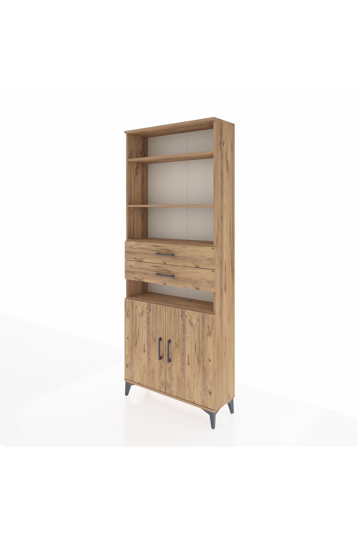 Arges Dolap 5 Raflı 2 Çekmeceli 2 Kapaklı 88x30x221 - S30M192V9A