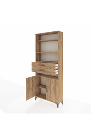 Arges Dolap 5 Raflı 2 Çekmeceli 2 Kapaklı 88x30x221 - S30M192V9A