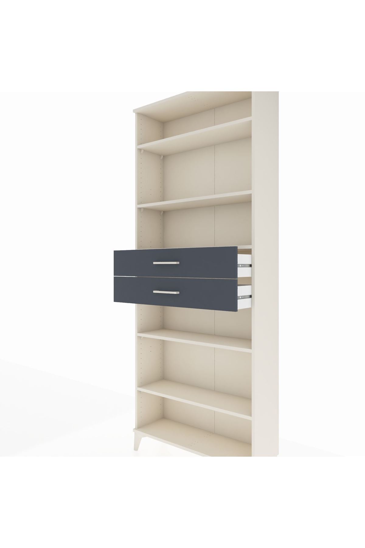 Arges Dolap 5 Raflı 2 Çekmeceli 88x30x221 - S30M193V2A