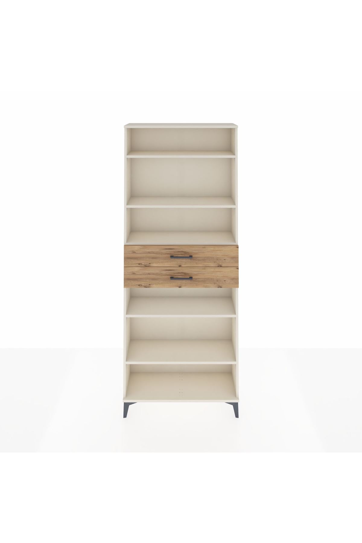 Arges Dolap 5 Raflı 2 Çekmeceli 88x30x221 - S30M193V3A