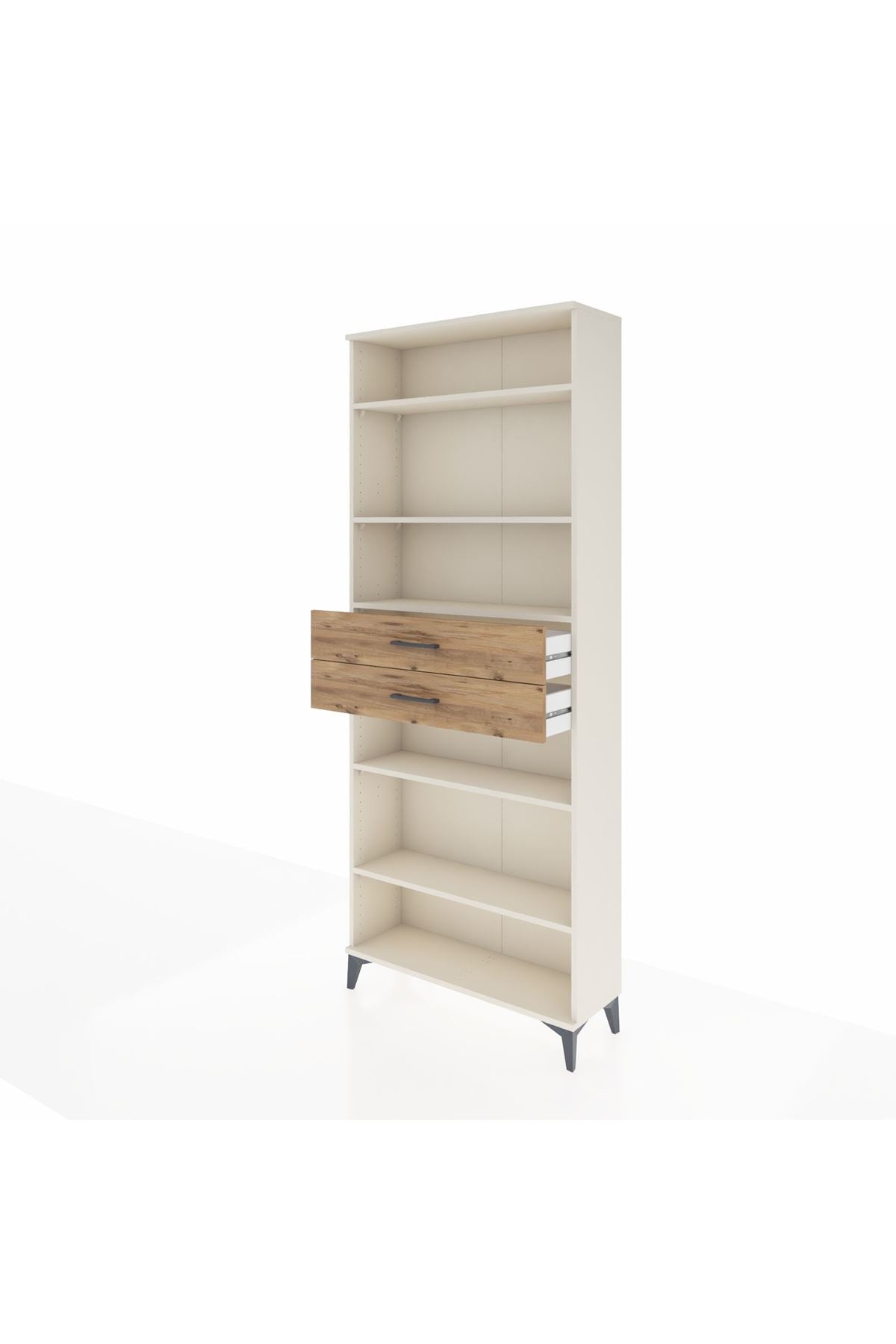 Arges Dolap 5 Raflı 2 Çekmeceli 88x30x221 - S30M193V3A
