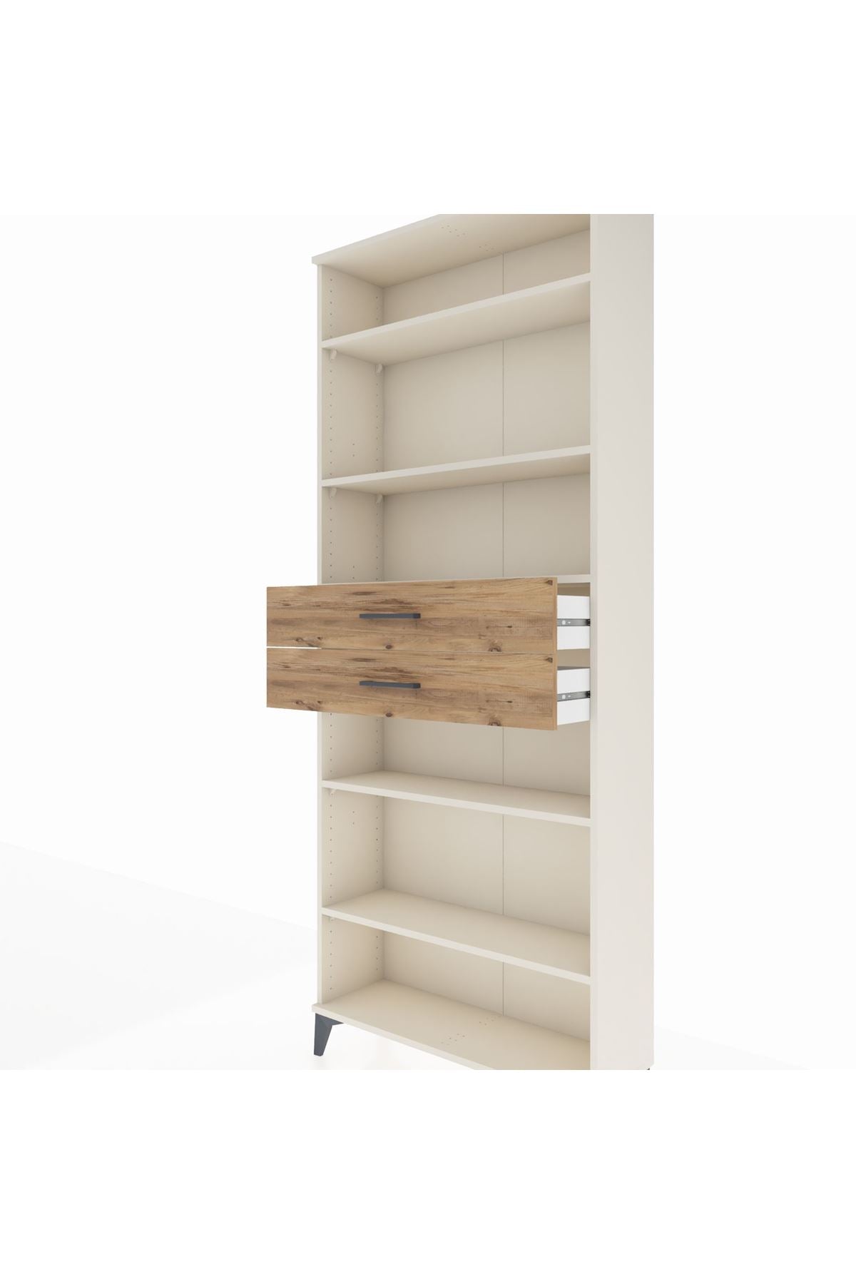 Arges Dolap 5 Raflı 2 Çekmeceli 88x30x221 - S30M193V3A