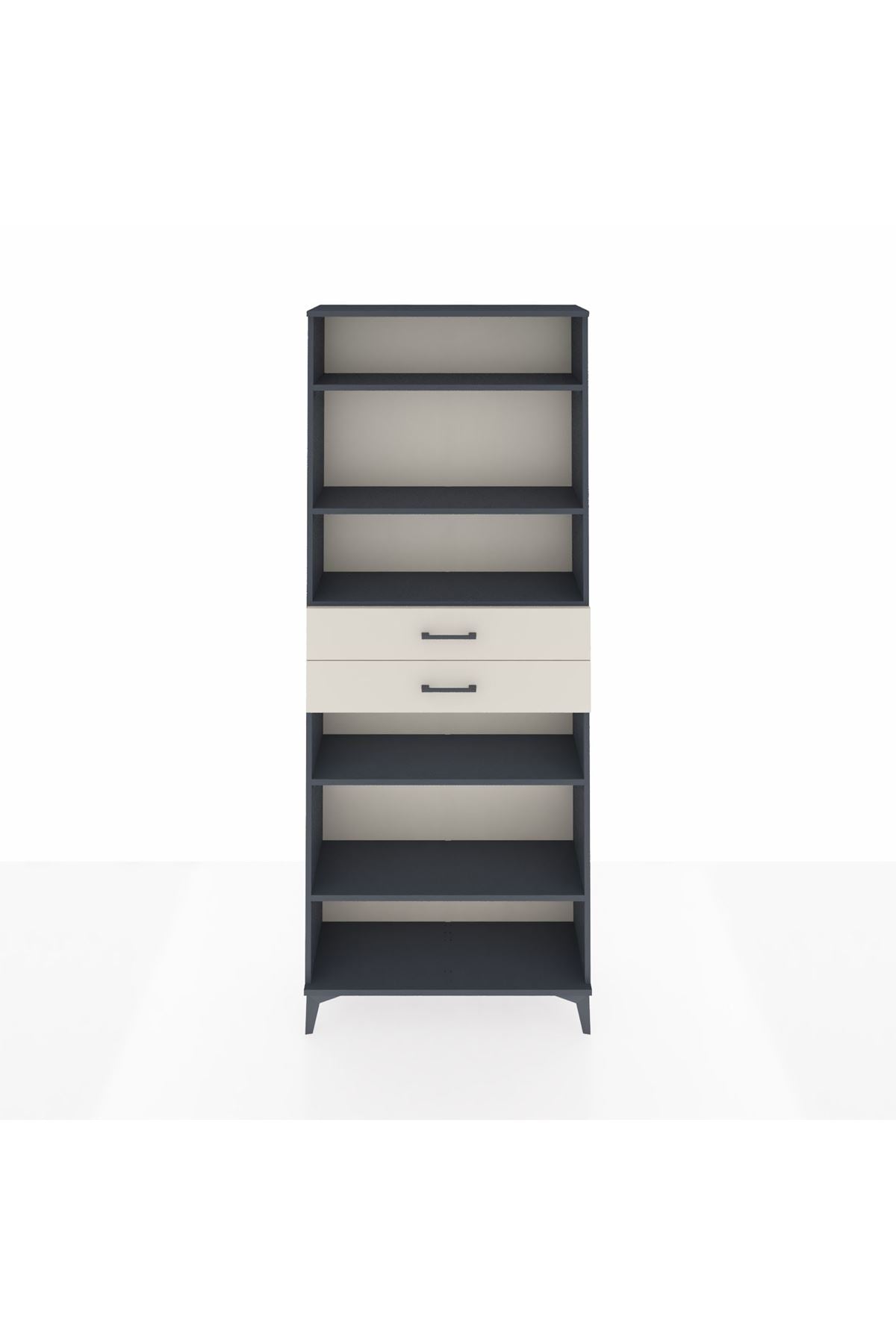 Arges Dolap 5 Raflı 2 Çekmeceli 88x30x221 - S30M193V4A