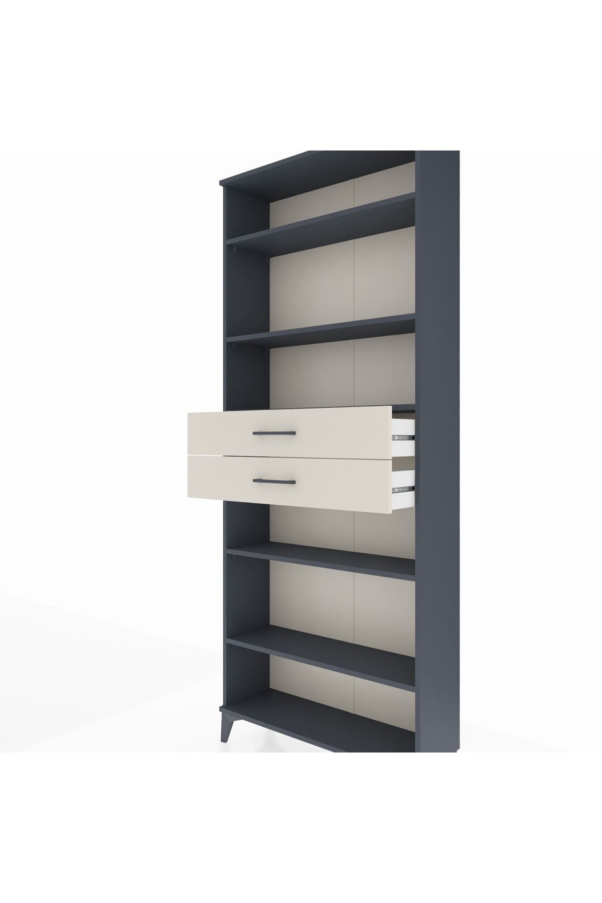 Arges Dolap 5 Raflı 2 Çekmeceli 88x30x221 - S30M193V4A