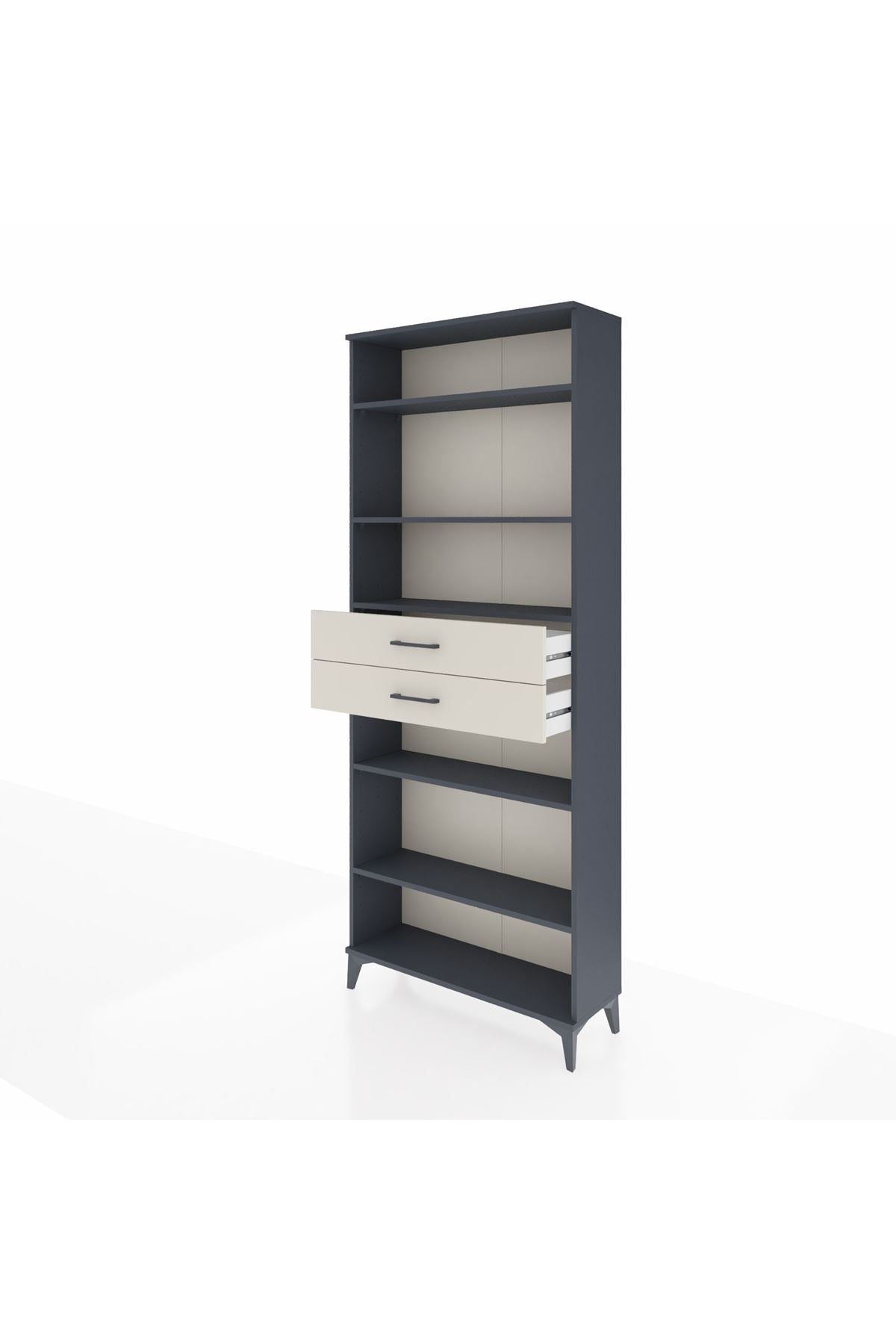 Arges Dolap 5 Raflı 2 Çekmeceli 88x30x221 - S30M193V4A