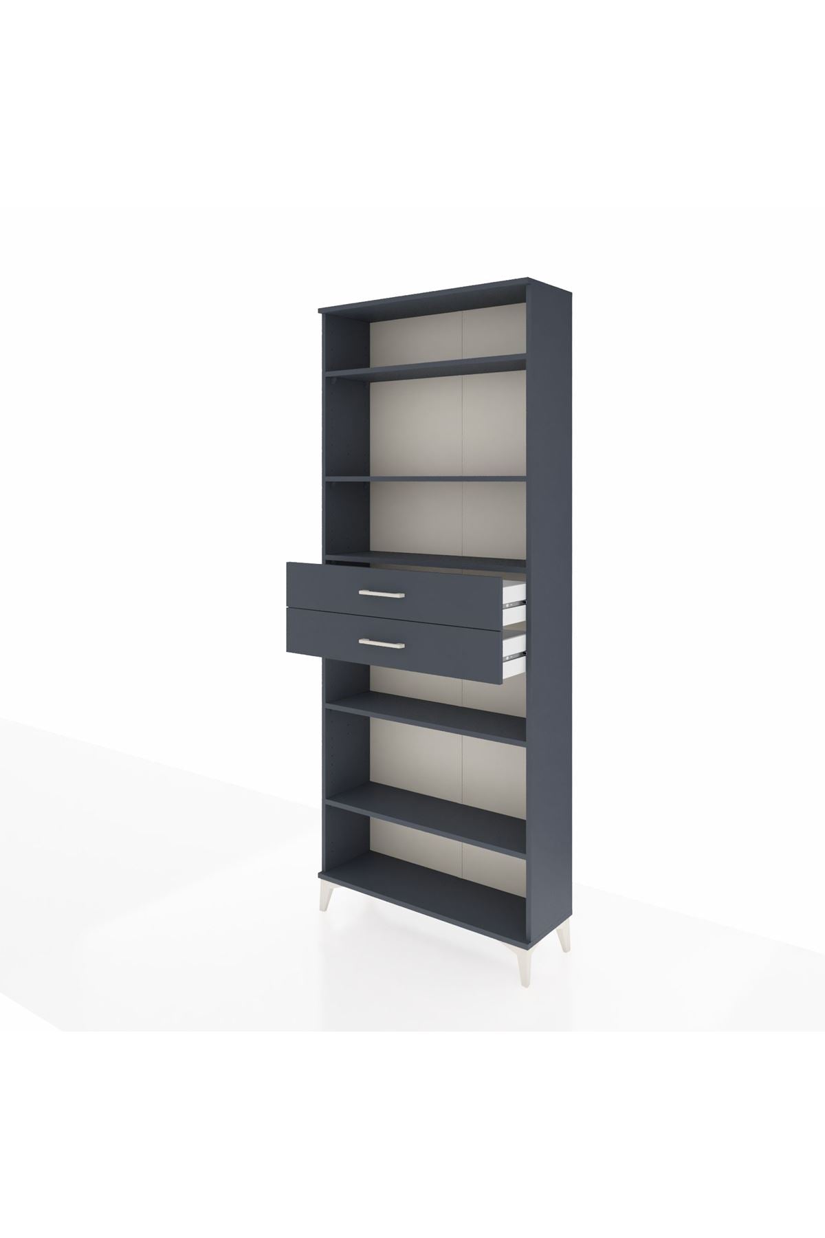 Arges Dolap 5 Raflı 2 Çekmeceli 88x30x221 - S30M193V5A