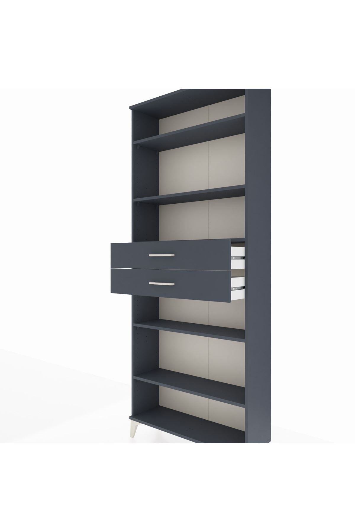 Arges Dolap 5 Raflı 2 Çekmeceli 88x30x221 - S30M193V5A