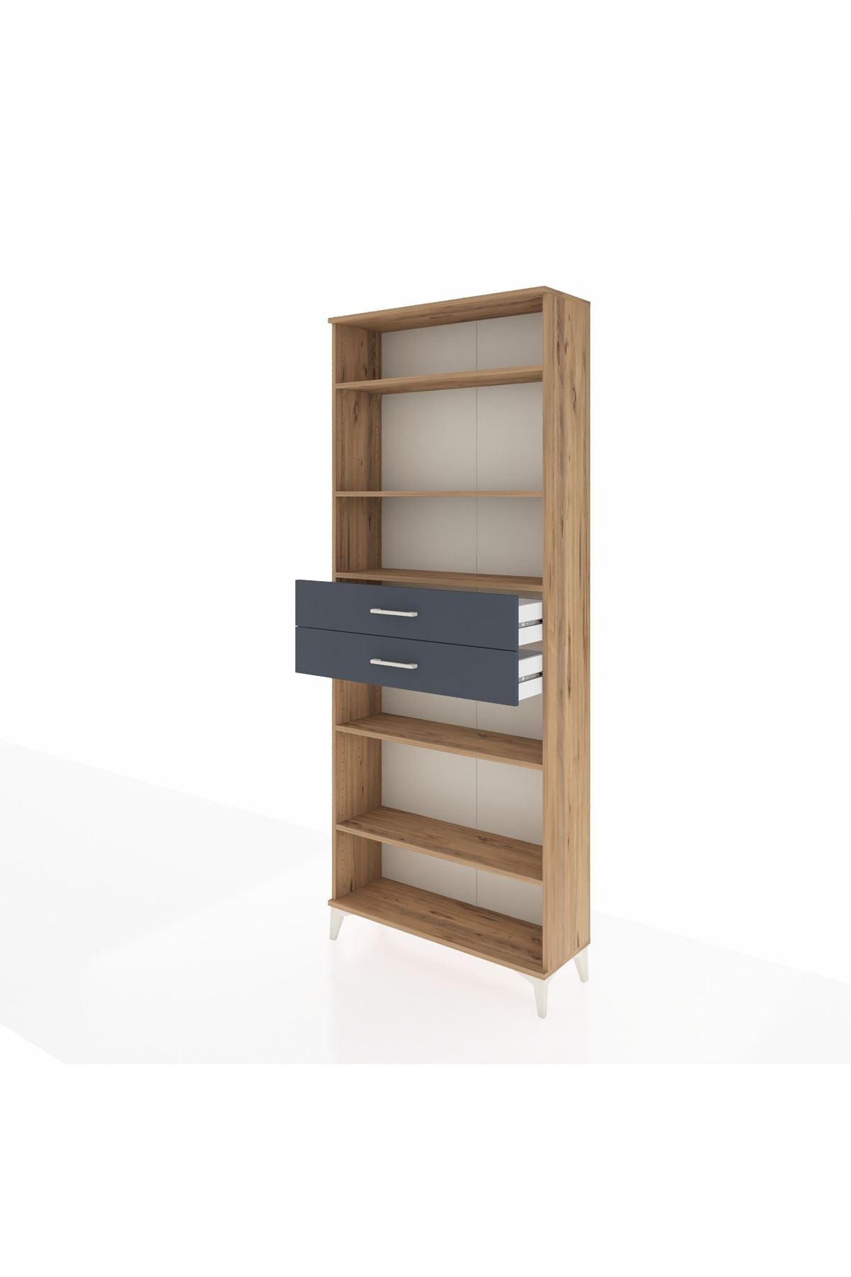 Arges Dolap 5 Raflı 2 Çekmeceli 88x30x221 - S30M193V8A