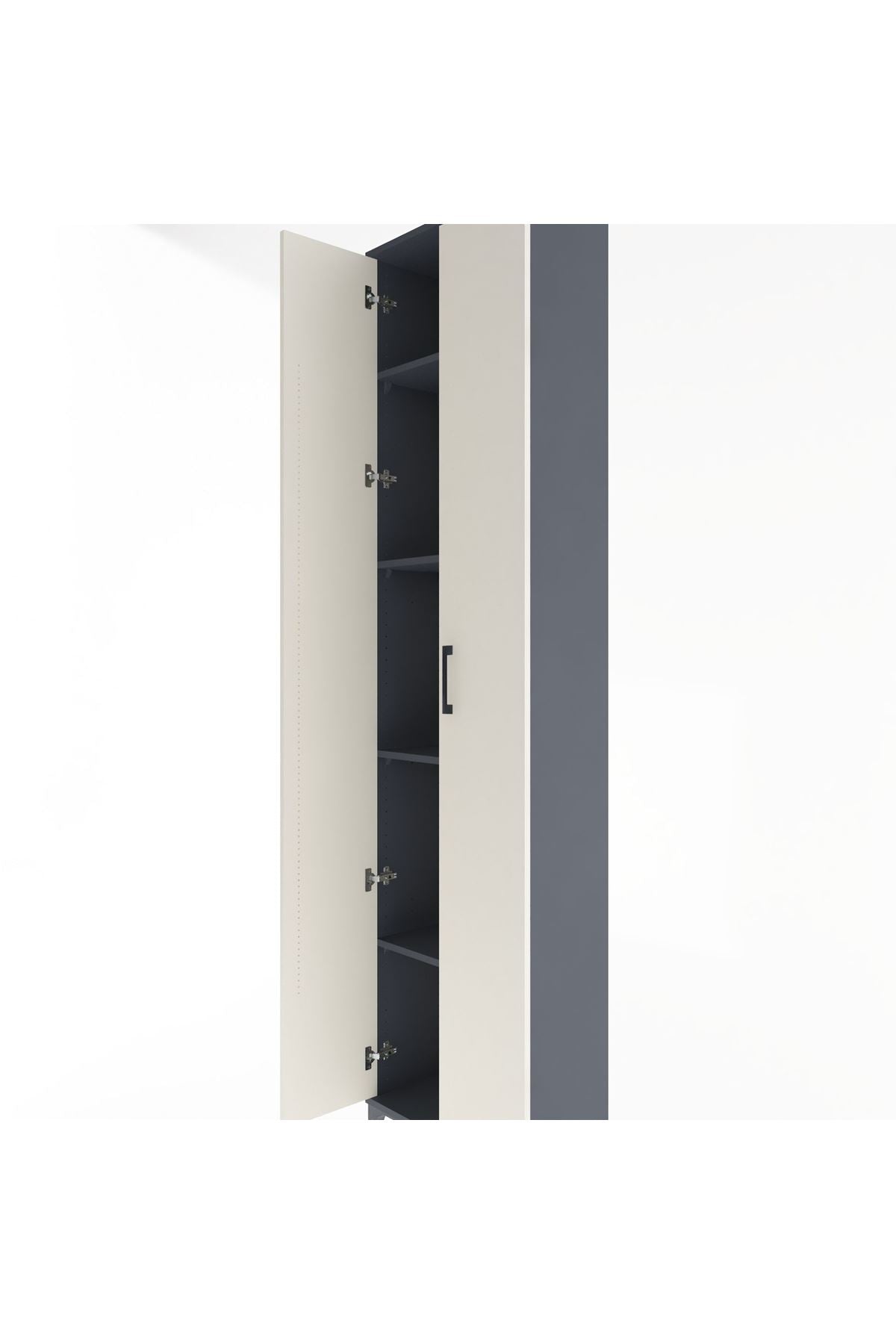 Arges Dolap 4 Raflı 2 Kapaklı 60x30x243 - S32M001V4A