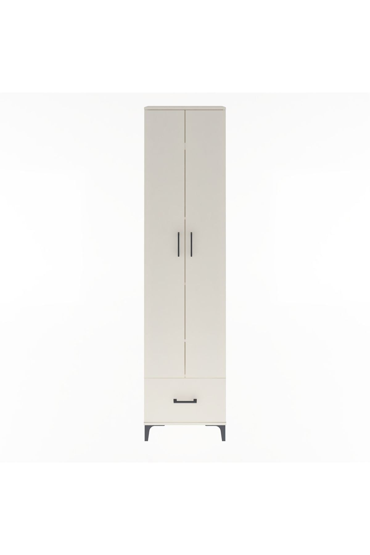 Arges Dolap 5 Raflı Tek Çekmeceli 2 Kapaklı 60x30x243 - S32M002V1A